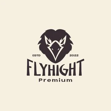 Head face eagle focus vintage logo design vector graphic symbol icon illust.. Stock Illustration