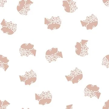 Head face robot glyph seamless pattern 스톡 일러스트