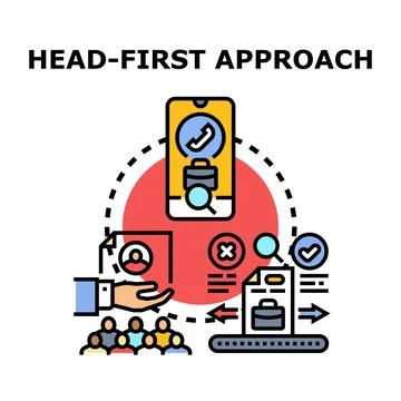Head first approach for career development and job search 스톡 일러스트