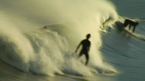 Head First Into The Surf Stock Footage 346641