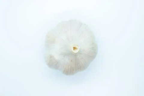 Head of garlic located on a white background Stock Photos