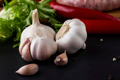 Head of garlic Stock Photos