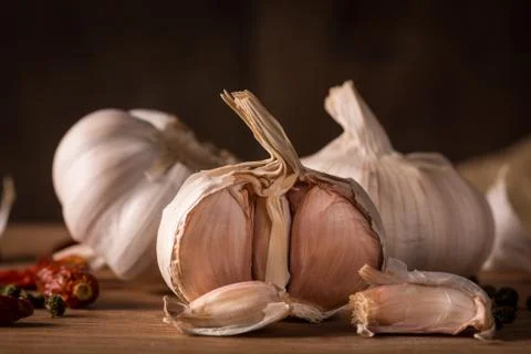 Head of garlic Stock Photos