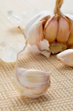 Head of garlics Stock Photos