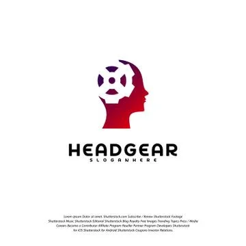 Head Gear logo vector, Head intelligence logo designs concept vector Stock Illustration