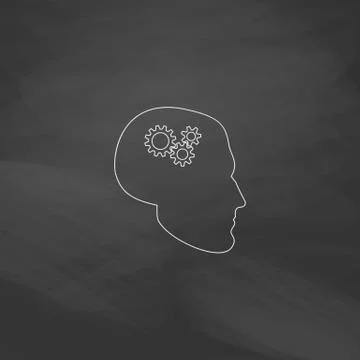 Head gears computer symbol Stock Illustration