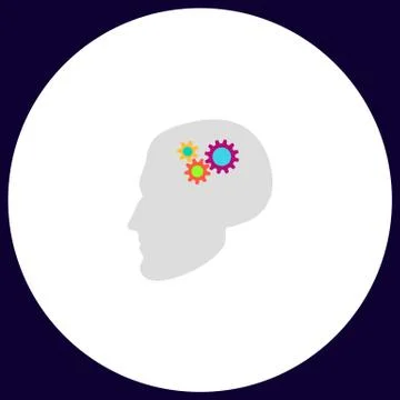 Head gears computer symbol Stock Illustration