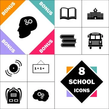 Head gears computer symbol Stock Illustration