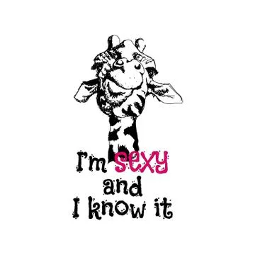 Head of a giraffe hipster Illustrazione stock