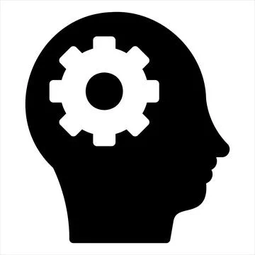 Head glyph icon vector illustration isolated on white background Stock Illustration