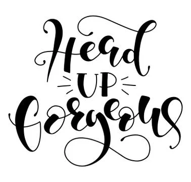Head up gorgeous - black vector stock illustration Illustrazione stock