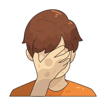 Head in Hands illustration Stock Illustration