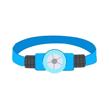 Head headlamp flashlight cartoon vector illustration Stock Illustration
