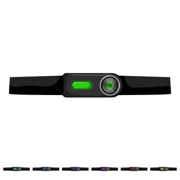 Head headlamp flashlight cartoon vector graphic Stock Illustration
