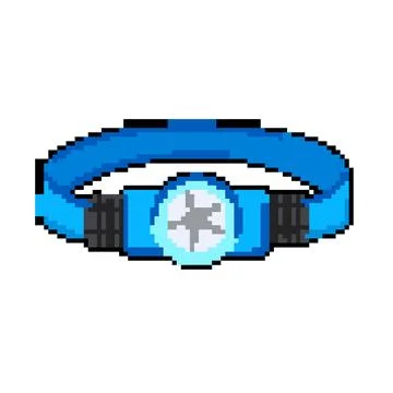 Head headlamp flashlight pixel art vector illustration Stock Illustration