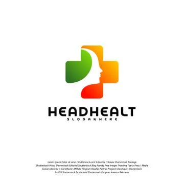 Head Health logo template vector, Head intelligence logo designs concept vect Stock Illustration