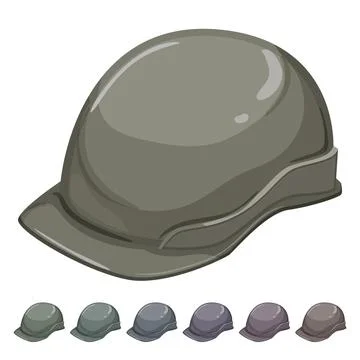 Head helmet builder cartoon vector graphic Stock Illustration