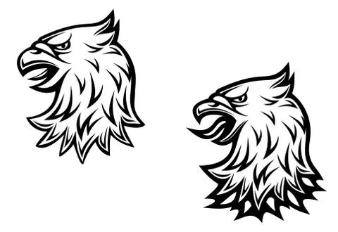 Head of heraldic eagle 스톡 일러스트