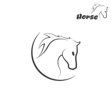 Head horse logo Stock Illustration