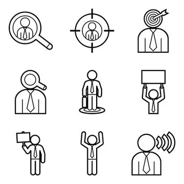 Head Hunter Line Stock Illustration