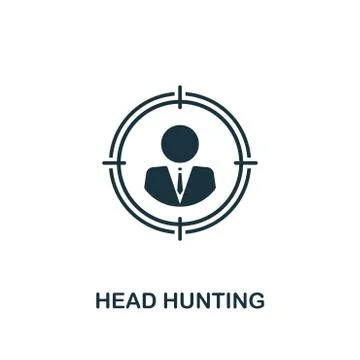 Head Hunting creative icon. Simple element illustration. Head Hunting concept Stock Illustration