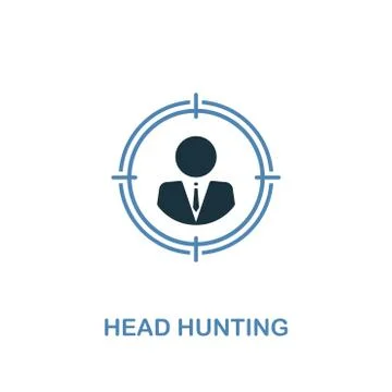 Head Hunting icon. Pixel perfect. Monochrome Head Hunting icon symbol from human Stock Illustration