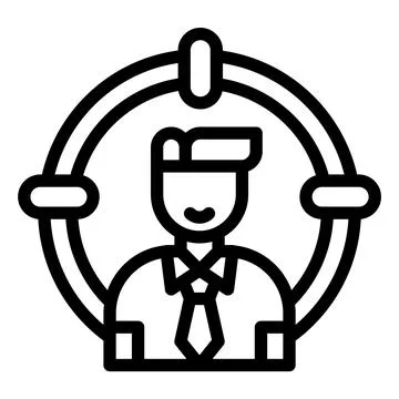 Head Hunting Vector Icon Design Illustration Illustrazione stock