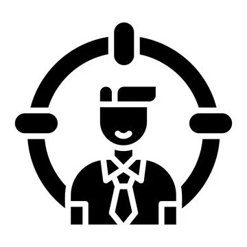 Head Hunting Vector Icon Design Illustration Stock Illustration