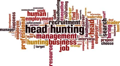 Head hunting word cloud Stock Illustration