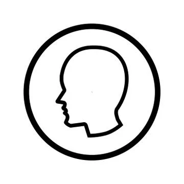 Head icon in circle - vector iconic design Stock Illustration