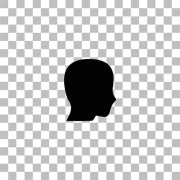 Head icon flat Stock Illustration