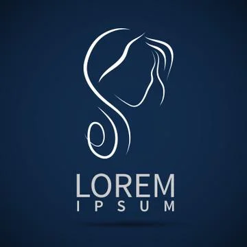 Head icon isolated on dark background Stock Illustration