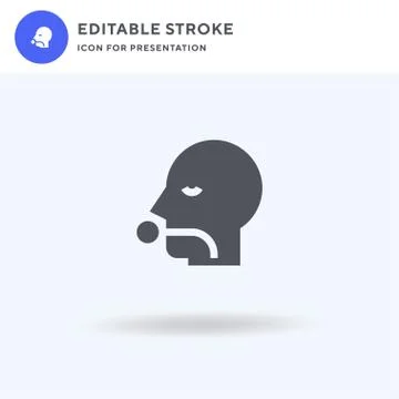 Head icon vector, filled flat sign, solid pictogram isolated on white, logo Stock Illustration
