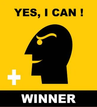 Head Icon of a winner Stock Illustration