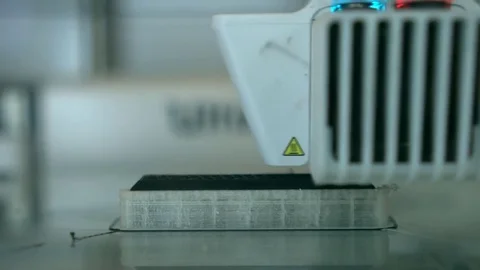 Head of industrial 3d printer in action. Stock Footage 82857024