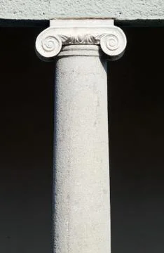 The head of Ionian columns Stock Photos