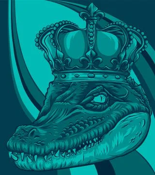 Head of king crocodile vector illustration design 스톡 일러스트