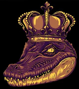 Head of king crocodile vector illustration design Stock Illustration