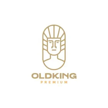 Head king Egypt legend logo design, vector graphic symbol icon illustration.. Stock Illustration