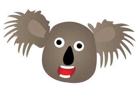 Head of a koala bear Stock Illustration