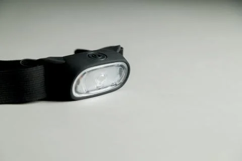 Head lamp. Camping concept. Light concept. Stock Photos