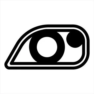 Head lamp glyph icon vector illustration isolated on white background Stock Illustration