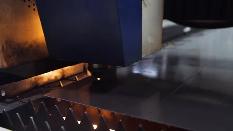 The head of the laser machine describes small figures. Stock Footage 108648467