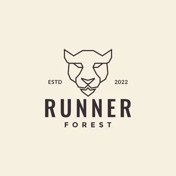 Head leopard simple line hipster logo design vector graphic symbol icon ill.. Stock Illustration