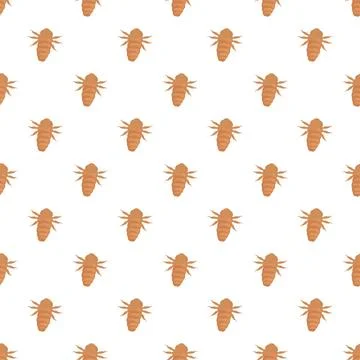 Head lice insects repeating seamless pattern background Stock Illustration