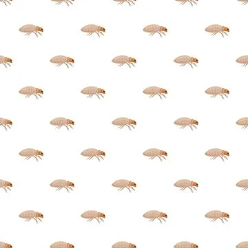 Head lice parasites creating seamless pattern background Ilustración de archivo