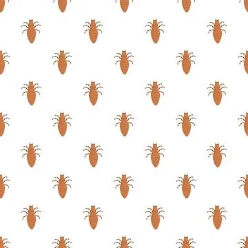 Head lice seamless pattern showing pediculosis infestation danger Stock Illustration