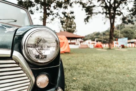 Head light of old car Foto stock