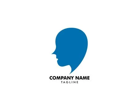 Head Logo abstract design vector template Stock Illustration