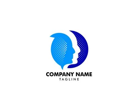 Head Logo Abstract Design Vector Template Stock Illustration